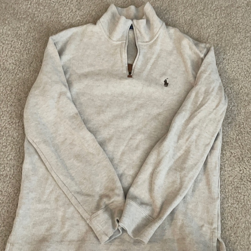 Polo Ralph Lauren Beige Quarter Zip Sweatshirt